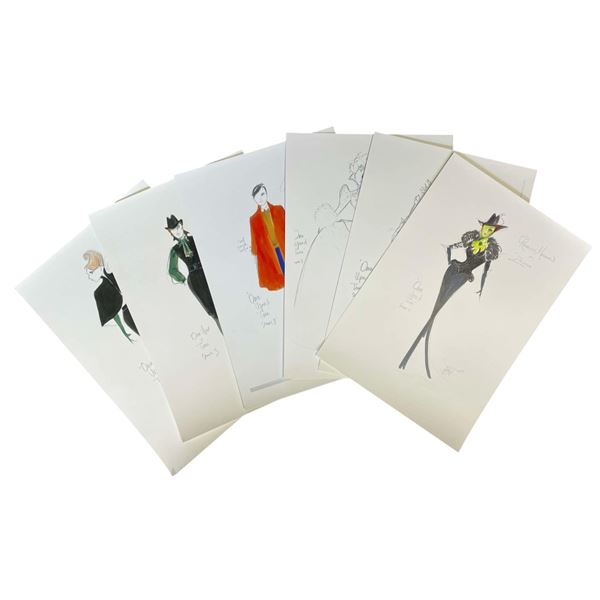 Once Upon a Time (2011-2018) - Set of 6 Costume Designs. Lot #1 (Production used copies)