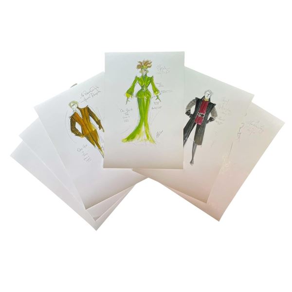 Once Upon a Time (2011-2018) - Set of 6 Costume Designs. Lot #3 (Production used copies)