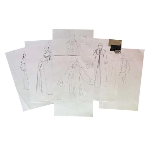Once Upon a Time (2011-2018) - Set of 6 Costume Designs. Lot #7 (Production used copies)