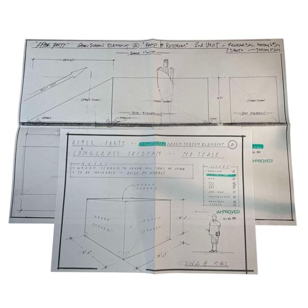 Avengers: Age of Ultron (2015) - Set of 2 Production Blueprints (Prints)