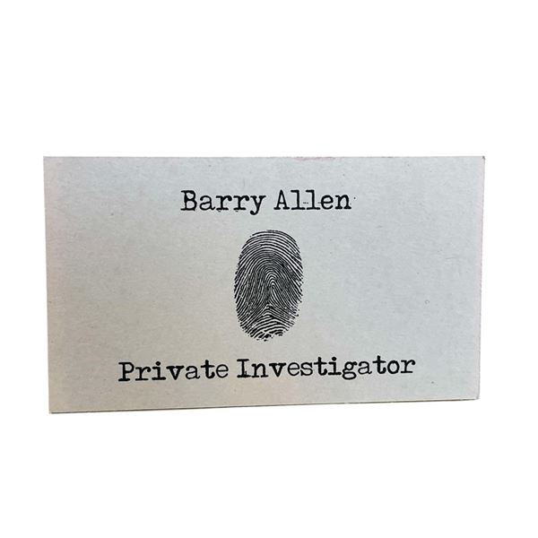 The Flash (2014–2023) - Barry Allen (Grant Gustin) Private Investigator Business Card