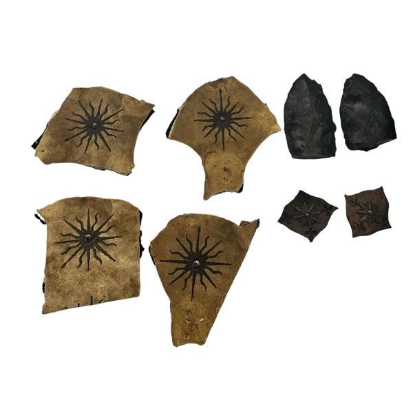 Game of Thrones (2011-2019) - Dorne Guard Costume Swatches, Leather Ornaments and Dragon Glass