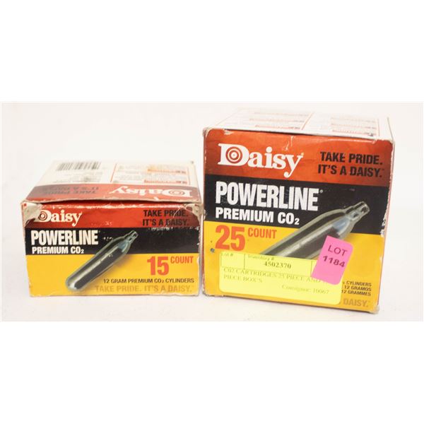 C02 CARTRIDGES 25 PIECE AND 15 PIECE BOX’S