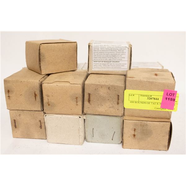 400 ROUNDS OF 7.62 X 39 SURPLUS