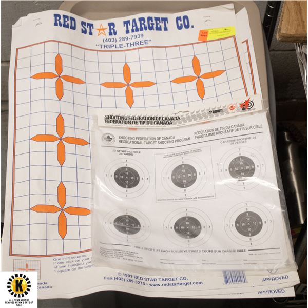 BOOKLETS OF PAPER TARGETS NEW