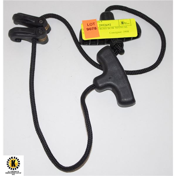 EXCALIBER CROSS BOW MANUAL COCKER