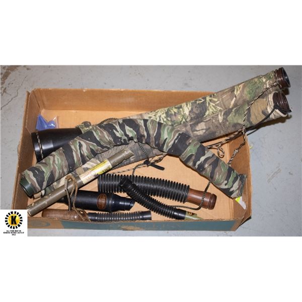 BOX OF 8 ELK AND DEER CALLERS