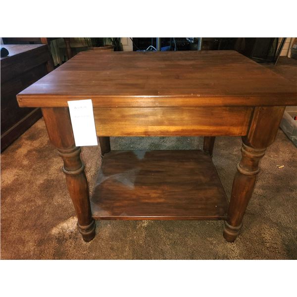 Wood End Table,  A