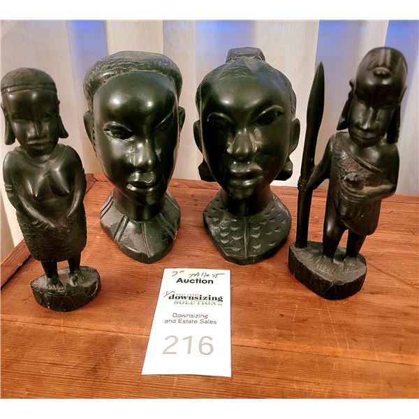 Ebony wood statues A
