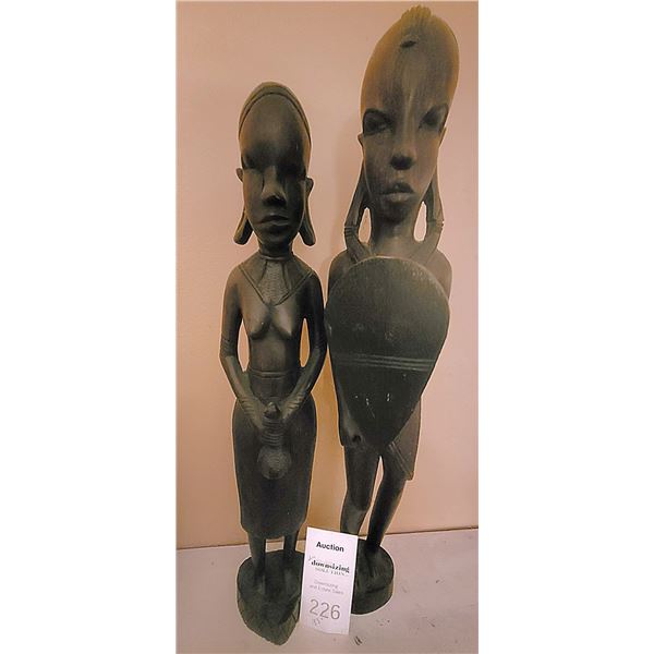 Native teak statues A