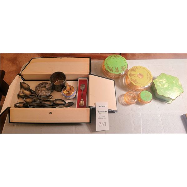 Antique French Ivory & Silver Plated Spoons A