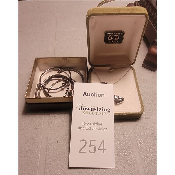 Sterling heart necklace A