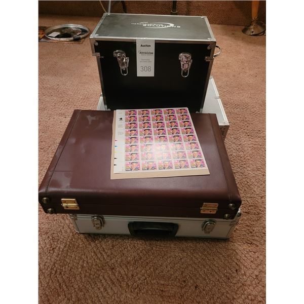Sheet of Elvis Stamps & Cases A
