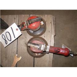 QUANTITY (2) AIR OPERATED ORBITAL DISC SANDERS