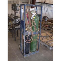 OXYGEN/ACETYLENE TORCH SET W/BOTTLE CART
