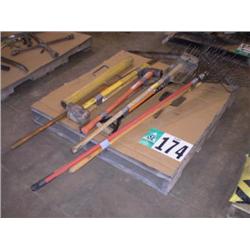 QUANTITY OF SLEDGE HAMMERS & HAND TOOLS