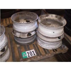 QUANTITY (4) STEEL BUDD WHEELS