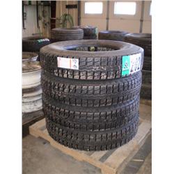 QUANTITY (4) NEW 11R24.5 RECAP TIRES