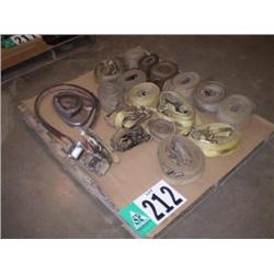 QUANTITY OF NYLON RATCHET & TIE DOWN STRAPS