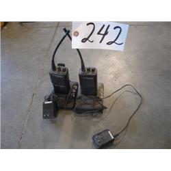 QUANTITY (2) MOTOROLA RADIUS HAND HELD 2 WAY MOBILE RADIO'S