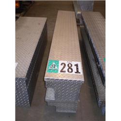 QUANTITY (2) WEATHER GUARD ALUMINUM SIDE MOUNT PICKUP TOOL BOXES