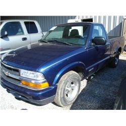 CHEVROLET S10 2WD PICKUP, s/n 1GCCS1458YK210347: