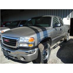 GMC SIERRA 2500 HD SLT 4WD QUADCAB PICKUP, s/n 1GTHK29163E278381: