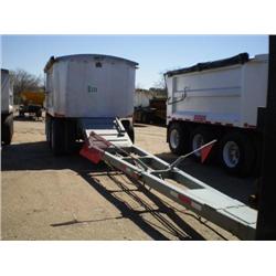 FRUEHAUF 14ft. TRI AXLE ALUMINUM END DUMP PUP TRAILER, s/n NE004154: