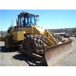 CATERPILLAR 815F PADFOOT COMPACTOR, s/n 1GN00586: