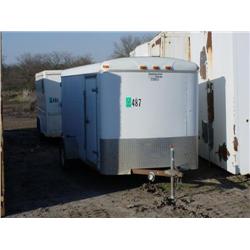 CONTINENTAL 6ft. X 12ft. S/A ENCLOSED TRAILER, s/n 4X4TSE411YN012450: