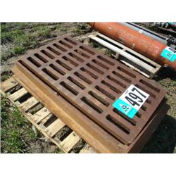 QUANTITY (2) STEEL MANHOLE GRATES