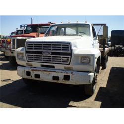 FORD F600 S/A FLATBED TRUCK S/N 1FDMK64N9CVA16852