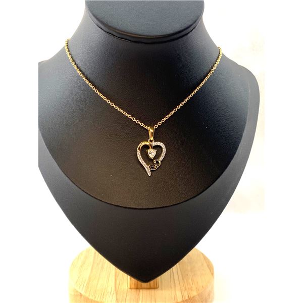 18K Gold Sterling Silver Necklace A