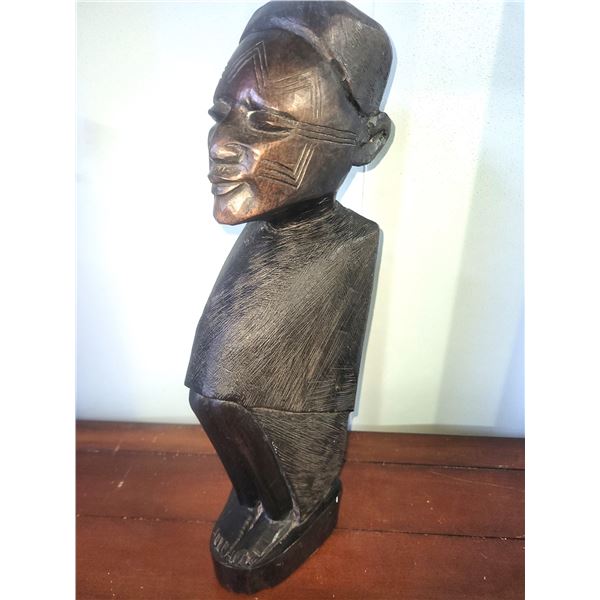 African Carved Wood Statue A