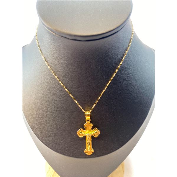 14K Gold over Sterling Silver Chain A