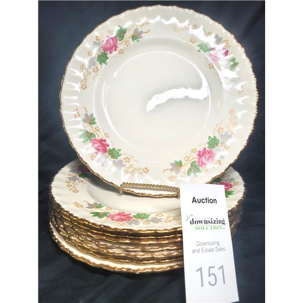 Grindley Cream Petal " Rose Bouquet' 18K Gold Rim A