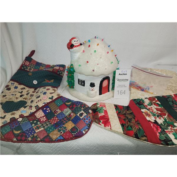 Vintage Lighted Snow House A