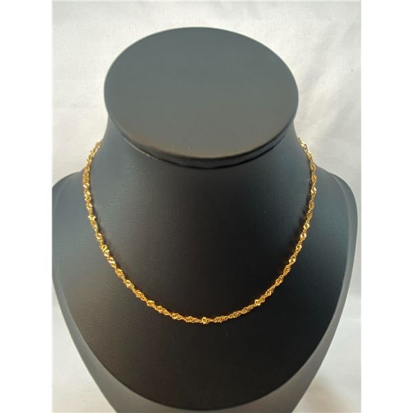 Plated Gold over Stainless Steel Chain A