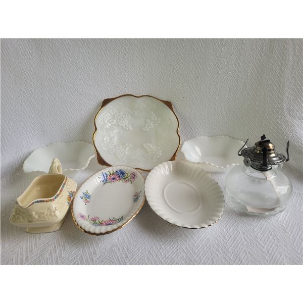 Paragon, Royal Albert & Milk Glass A