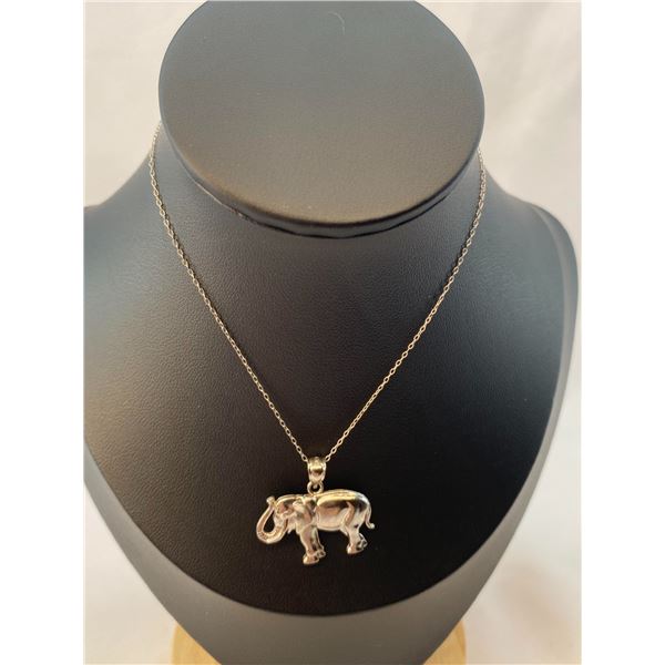 Sterling Silver Elephant Necklace A