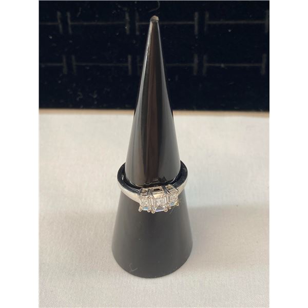 Swarovski Platinum & Sterling Silver Ring A