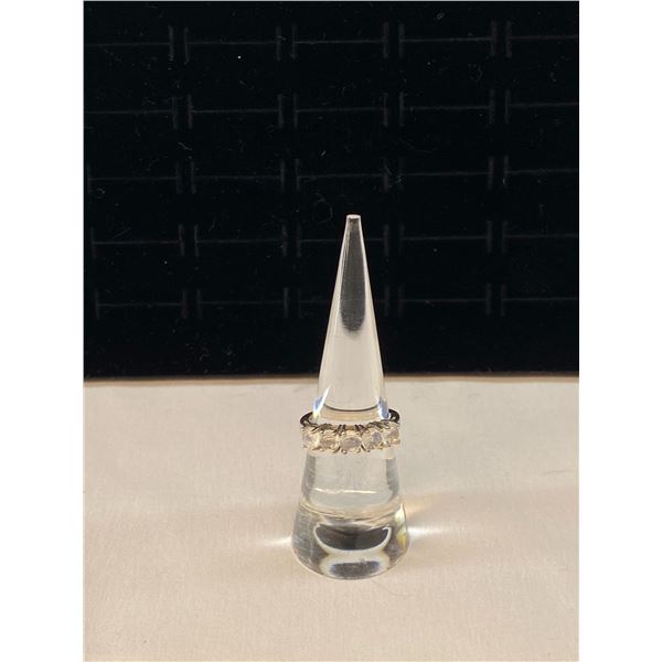 Moonstone Platinum & Sterling Silver Ring A