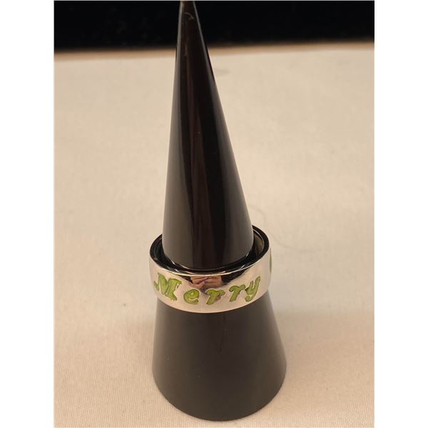 Sterling Silver Merry Christmas Ring A