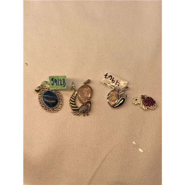 Quartz Peacock & Sterling Silver Ring A