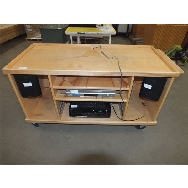 Stereo Cart On Wheels