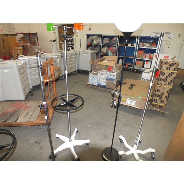 10 IV Poles & 1 Lamp
