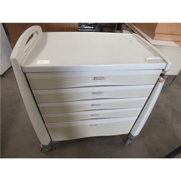 5 Drawer Medical Storage Cabinet On Wheels