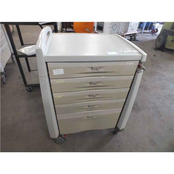 5 Drawer Medical Storage Cabinet On Wheels