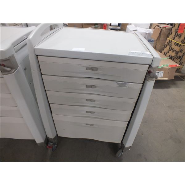5 Drawer Medical Storage Cabinet On Wheels