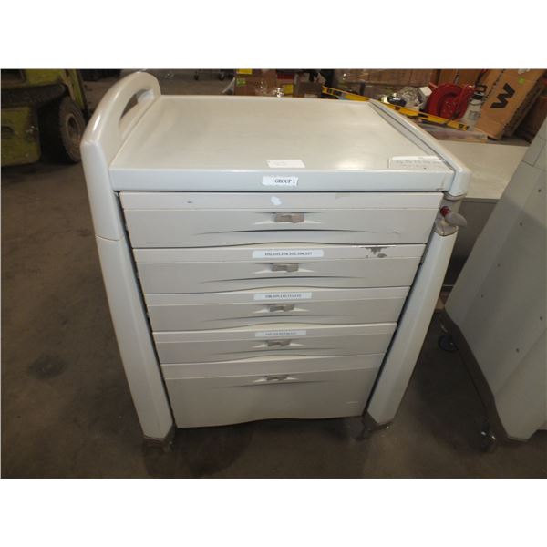 5 Drawer Medical Storage Cabinet On Wheels